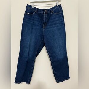 Talbots straight leg crop denim blue jean in size 22